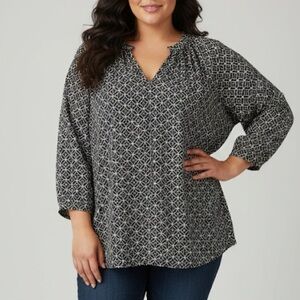 😍SHOW SPECIAL -DALIA COLLECTION Blacl and White Tunic XL